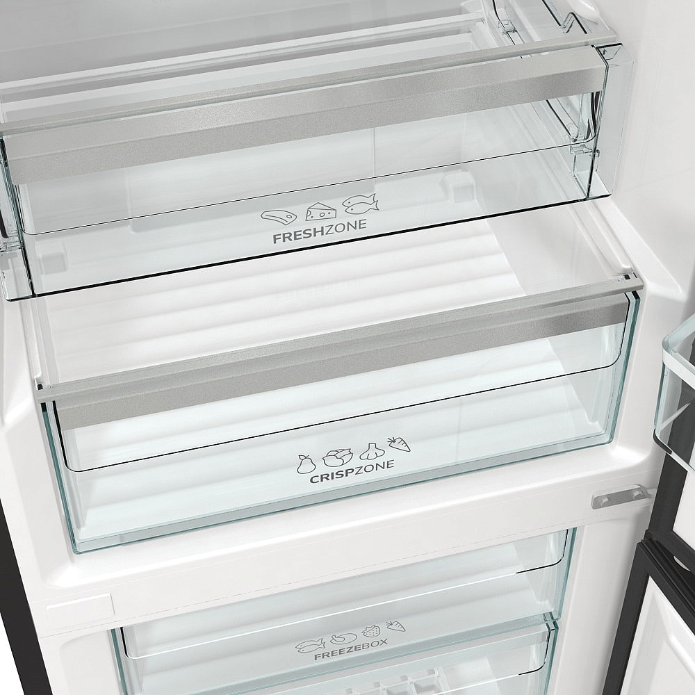 Отдельностоящий двухкамерный холодильник Gorenje RK6191SYBK