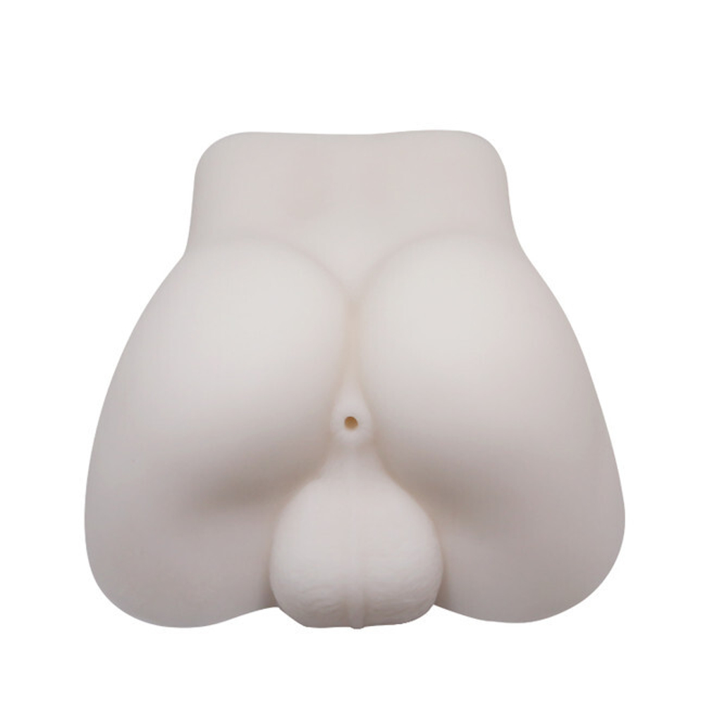 Мастурбатор с вибрацией "мужская попка" Bigger Man (Цвет: телесный)