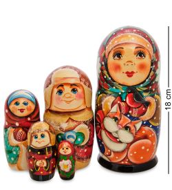 Народные промыслы МР-24/ 60-C Матрешка 5м «Анастасия с котом»