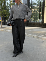 Брюки прямого кроя в полоску