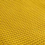 Плед из хлопка жемчужной вязки горчичного цвета из коллекции essential, 130х180 см