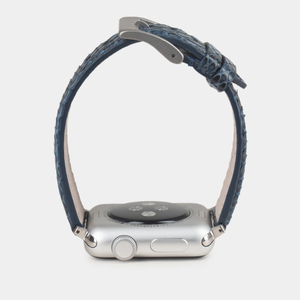 Ремешок для Apple Watch 40/41/42 mm из кожи питона, синего цвета