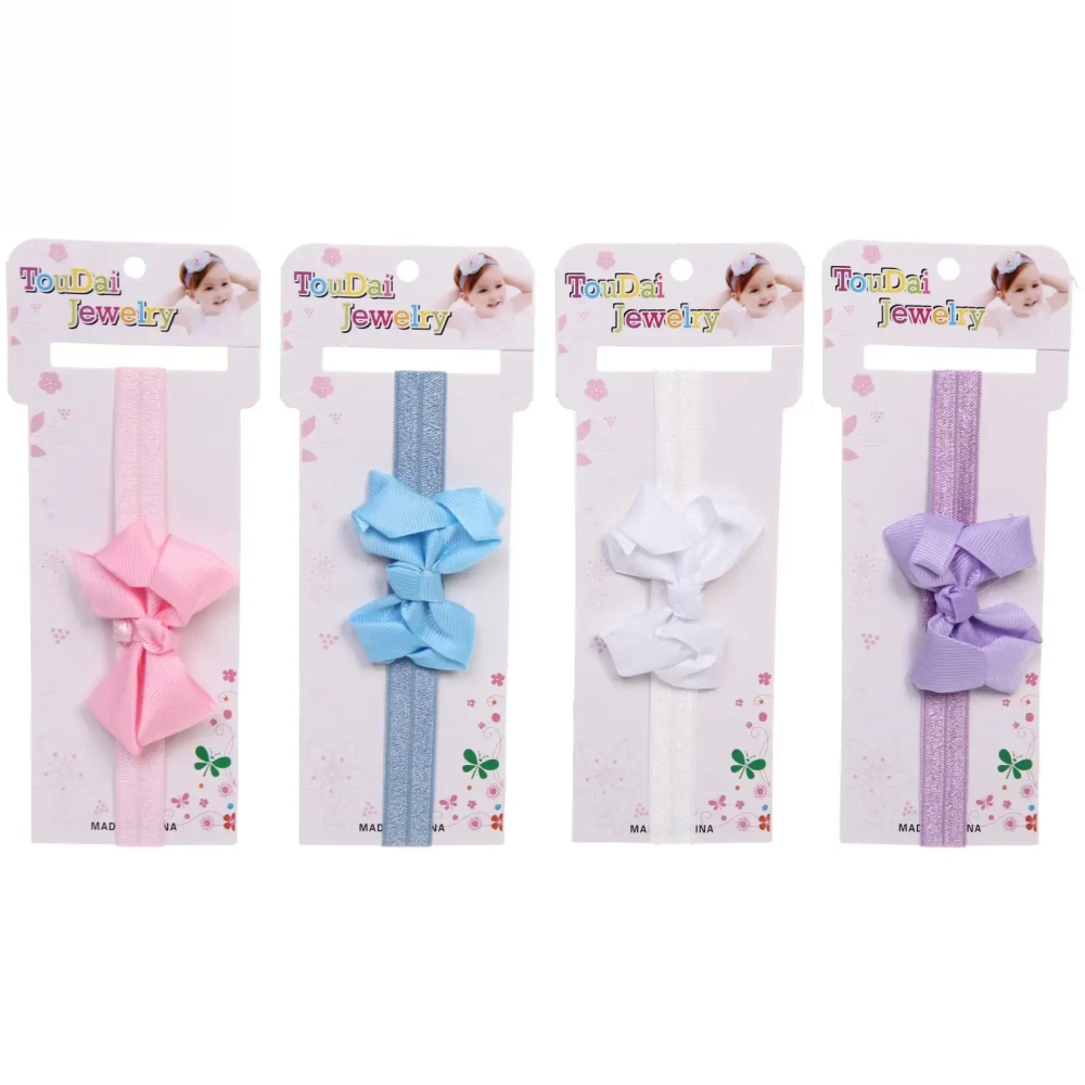 Повязка на голову детская на блистере «Little Lady - Нинэль», 4 цвета, 1,5*16см