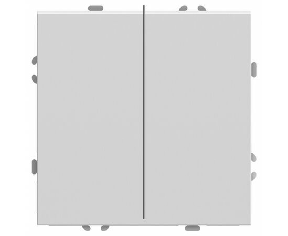 Выключатель с покрытием Soft Touch 2-клавишный (механизм) 250В, 10А, серия Эмили,RSW10-5104-01, белый фарфор, (РАМКА ПРИОБЕРТАЕТСЯ ОТДЕЛЬНО), STEKKER 49866