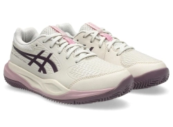 Детские Кроссовки теннисные  Asics Gel-Resolution X GS Clay - soft oat/dark aubergine