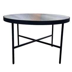 Стол журнальный МеталлАрт М011 коричневый дуб/черный большой