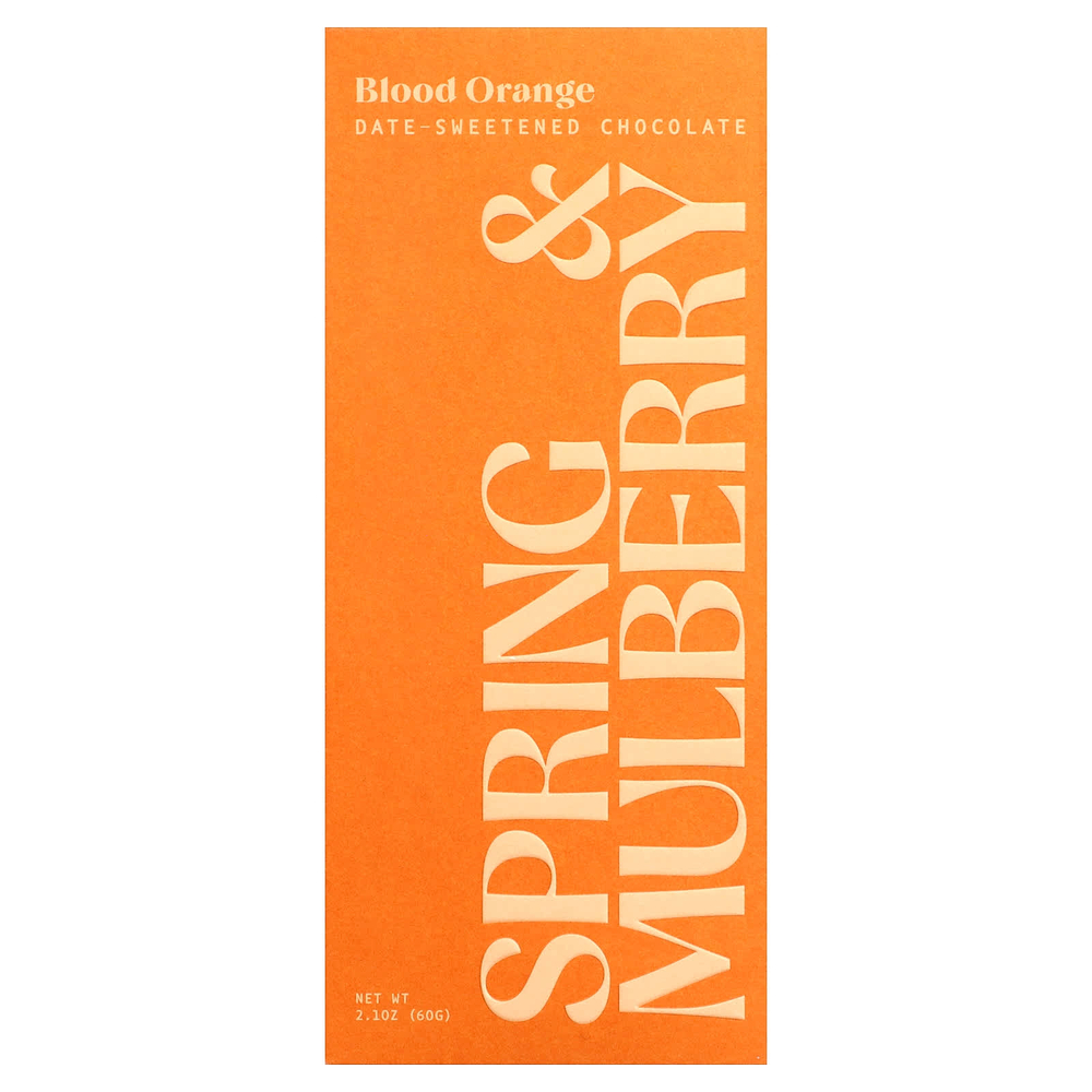 Spring & Mulberry, шоколад с финиками, красный апельсин, 60 г (2,1 унции)