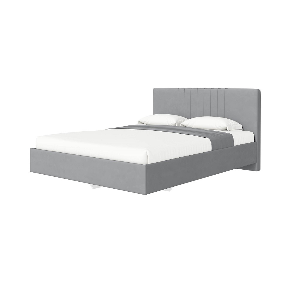 Кровать с латами Соло 160*200, Светло-серый