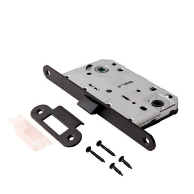 Замок с пластиковой защелкой Апекс 5300-Р-WC-BLM под завертку матовый черный