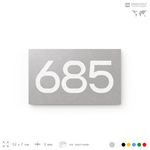 Номер на дверь 685, табличка на дверь для офиса, квартиры, кабинета, аудитории, склада, серая 120х70 мм, Айдентика Технолоджи