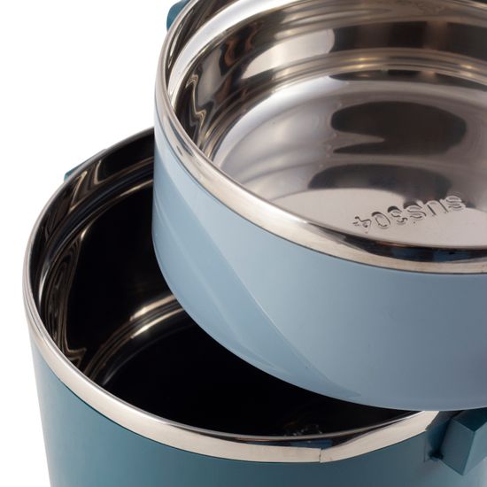 Ланч бокс двойной 1700 мл. Kamille KM 2136 пластик, нержавеющая сталь