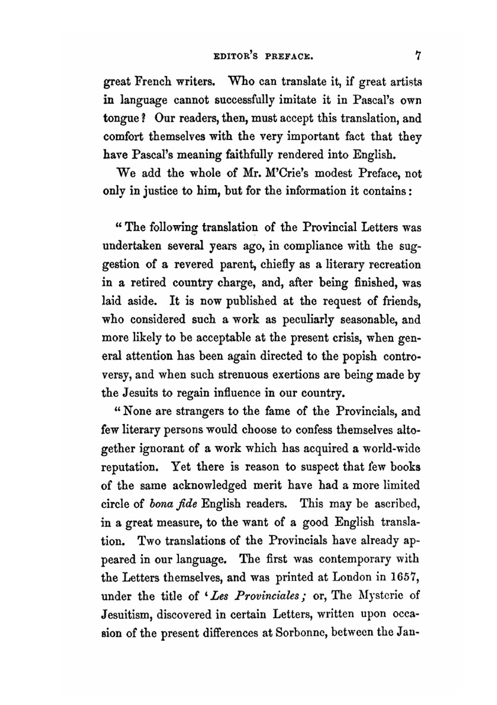 The provincial letters of Blaise Pascal | Blaise Pascal