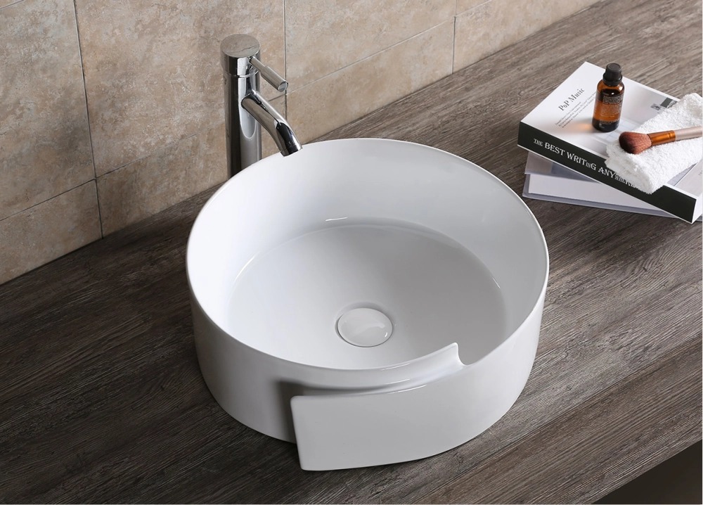 Раковина CR0066 накладная, белая, с завитком 440х460х150 Ceruttispa