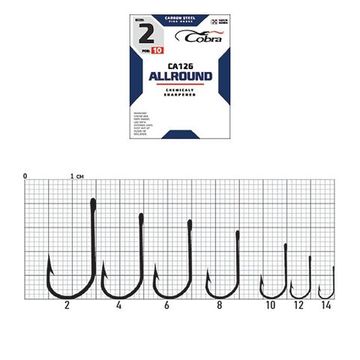 Крючки Cobra ALLROUND CA126  №14, 10 шт.
