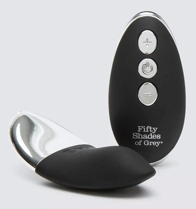 Клиторальный стимулятор с пультом ДУ Relentless Vibrations Remote Knicker Vibrator (Цвет: черный с серебристым)