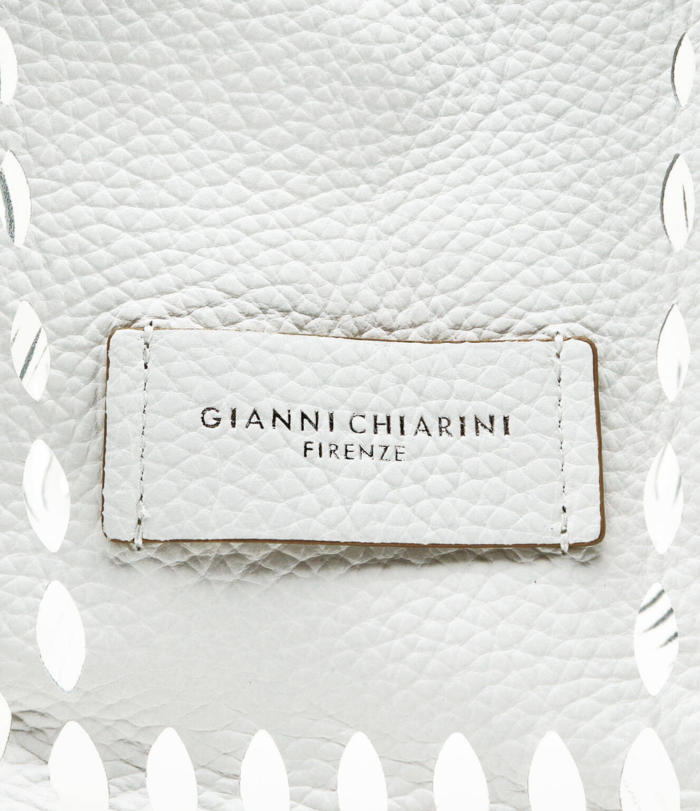 Кожаная сумка-шопер + поясная сумка GIANNI CHIARINI - белый(BS 10830 TKLFOR)
