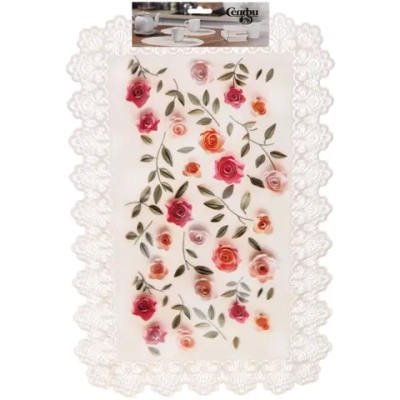 Салфетка на стол 45*30см в наборе 2шт «Розы»