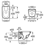 ROCA THE GAP Готовое решение (инсталляция Active + кнопка + безободковый унитаз + сиденье)
