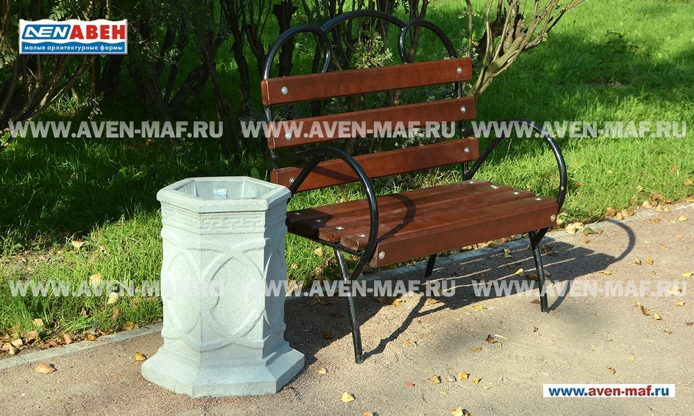 Бетонная урна для мусора