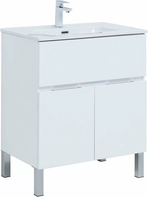 Тумба с раковиной Aquanet Алвита New 303901 70 белый матовый