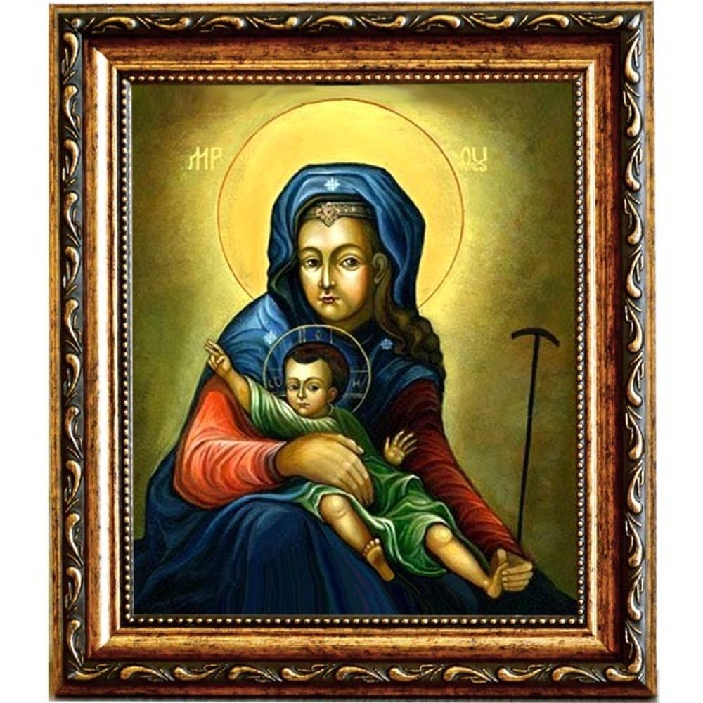 Милостивая Услышательница икона Божией Матери. Копия иконы из Зачатьевского монастыря на холсте.