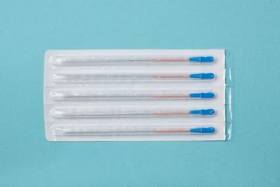 Иглы акупунктурные стальные стерильные с направителем 0,3х50 мм ручка с кольцом Мед-Кит 200 шт