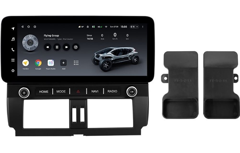 Магнитола для Toyota Land Cruiser Prado 150 2013-2017 - Teyes LUX ONE ROUND монитор 12.3" 2K QLED на Android 10, ТОП процессор, CarPlay, 4G SIM-слот