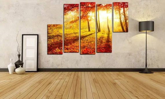 Модульная картина"Осенний листопад"