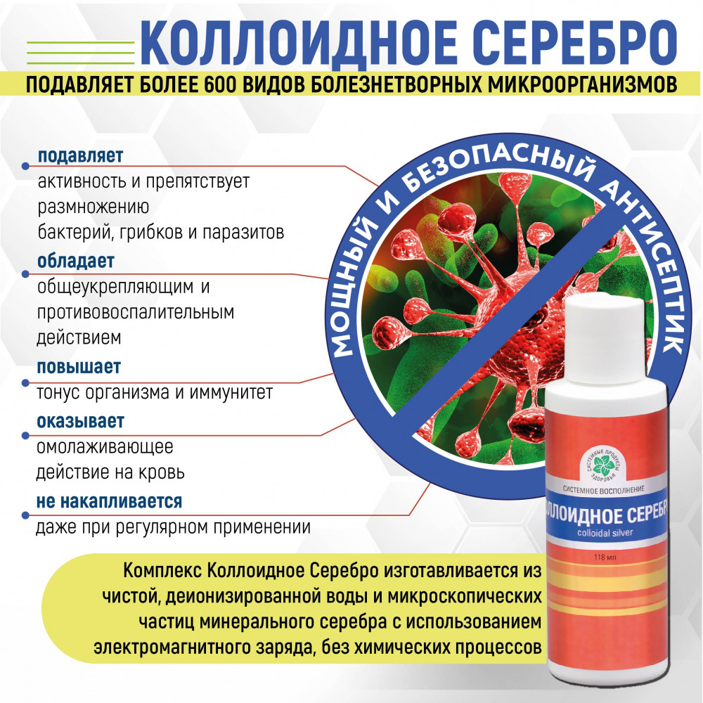 Витамакс Коллоидное серебро плюс 118мл (системные продукты здоровья).