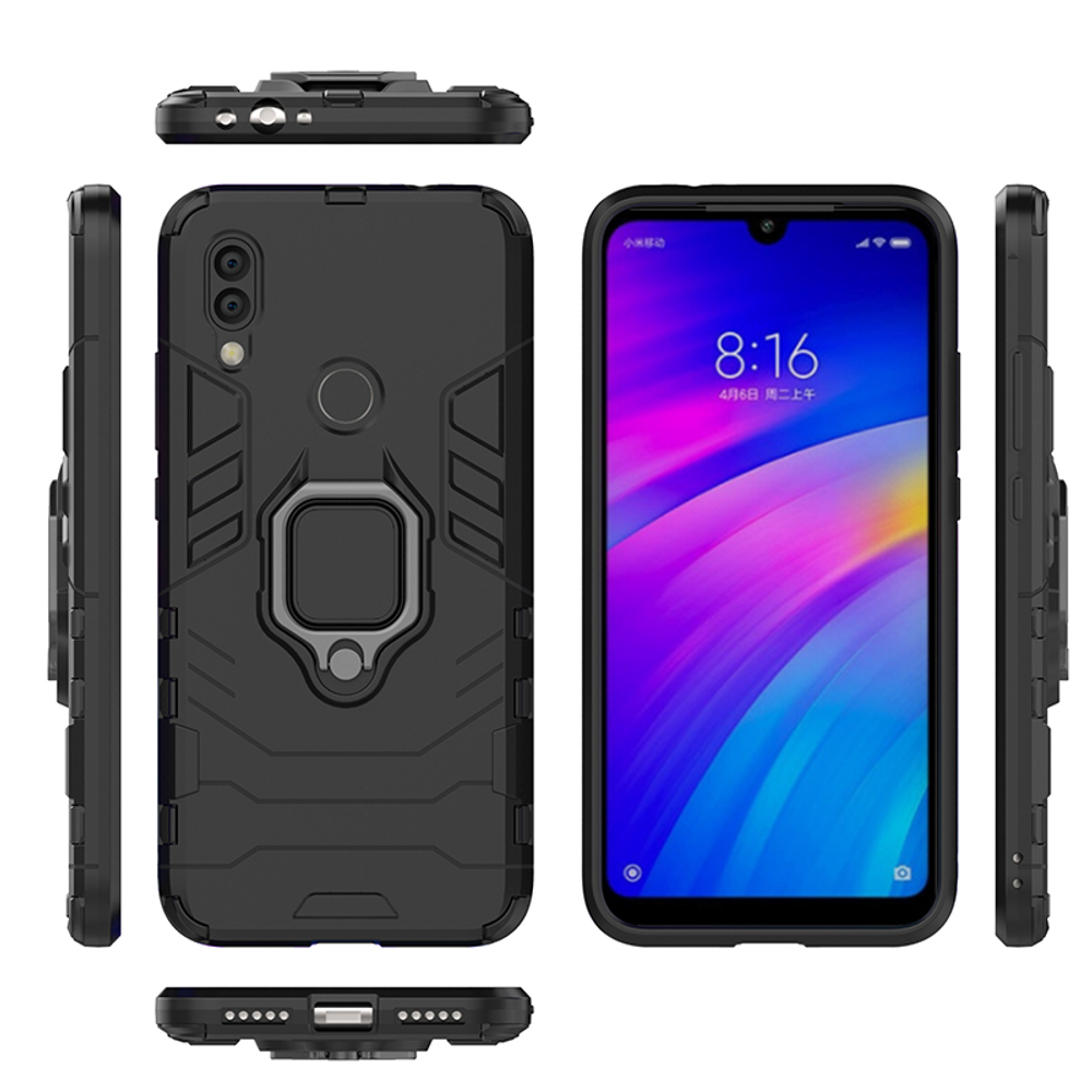 Противоударный чехол с кольцом Panther Case для Xiaomi Redmi 7