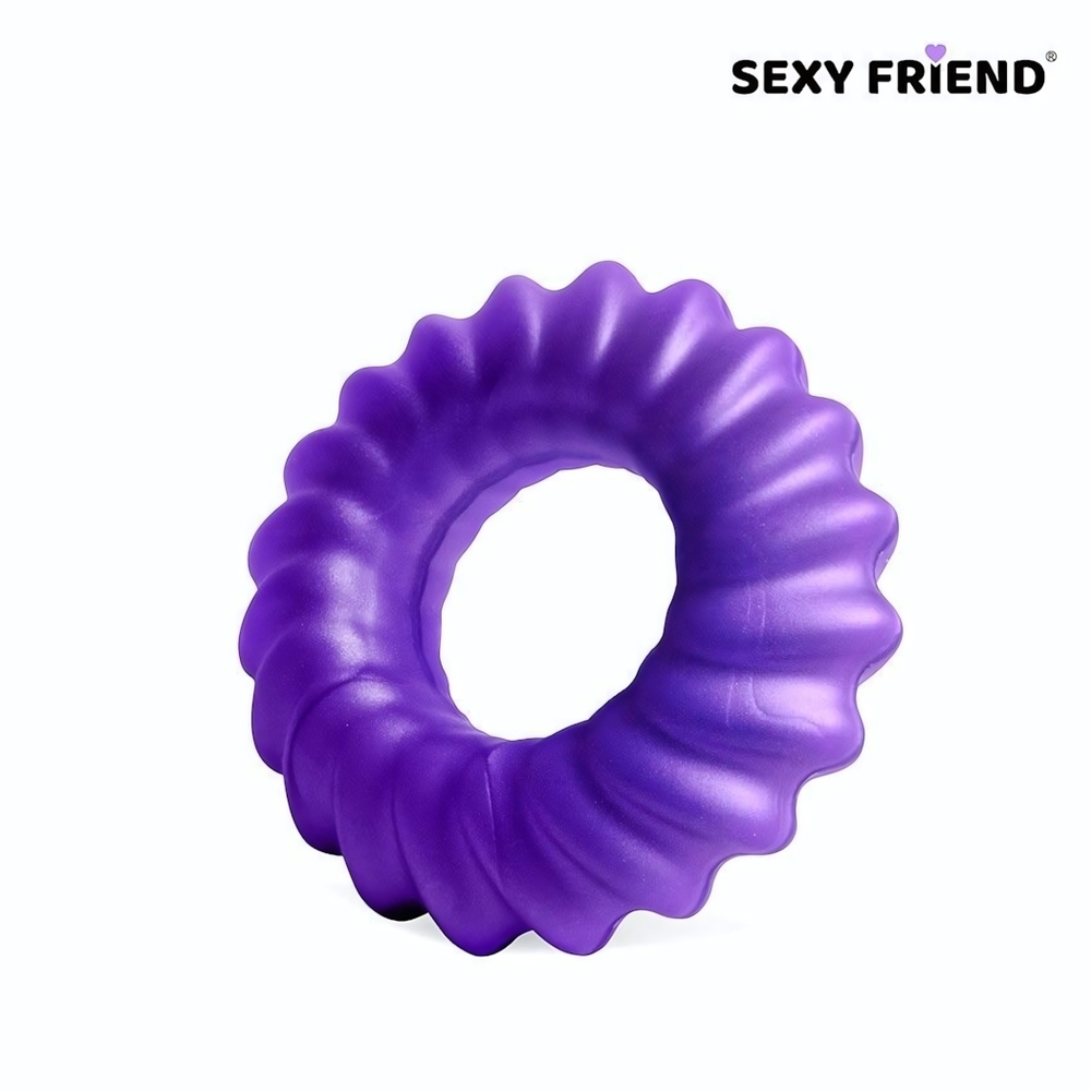 Фиолетовое фигурное эрекционное кольцо (Цвет: фиолетовый)