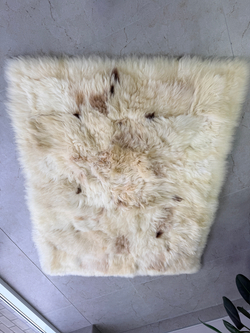 Ковер прямоугольный натуральный мех овчина