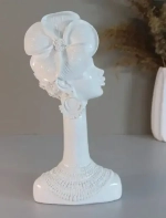 Статуэтка из гипса «Африканка» 29см (белый)