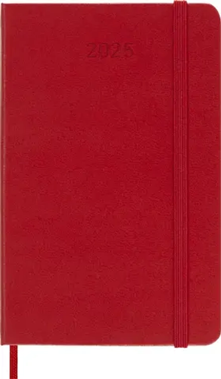 Еженедельник на 2025 год Moleskine WKNT (DHF212WN2) 9x14см, твердая обложка, красный