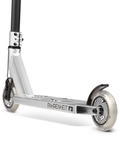 Самокат трюковый Fahrenheit F3 серебристый/черный