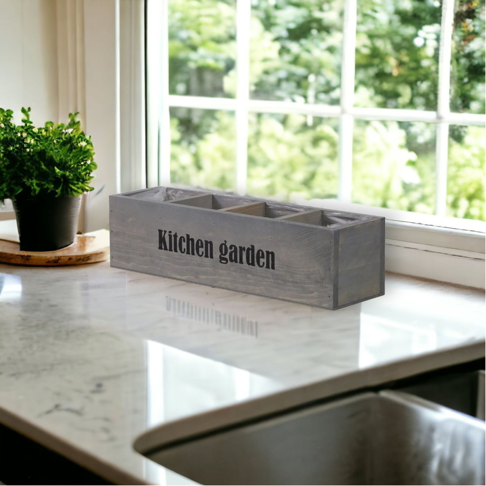 Органайзер для кухни и сада Флоутард, из массива сосны в голландском стиле, графит