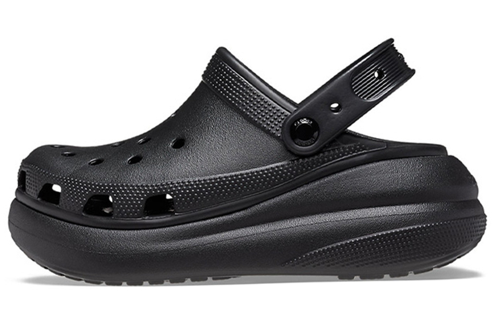 Crocs Classic Crush puff Hole shoes for men and women the same style black