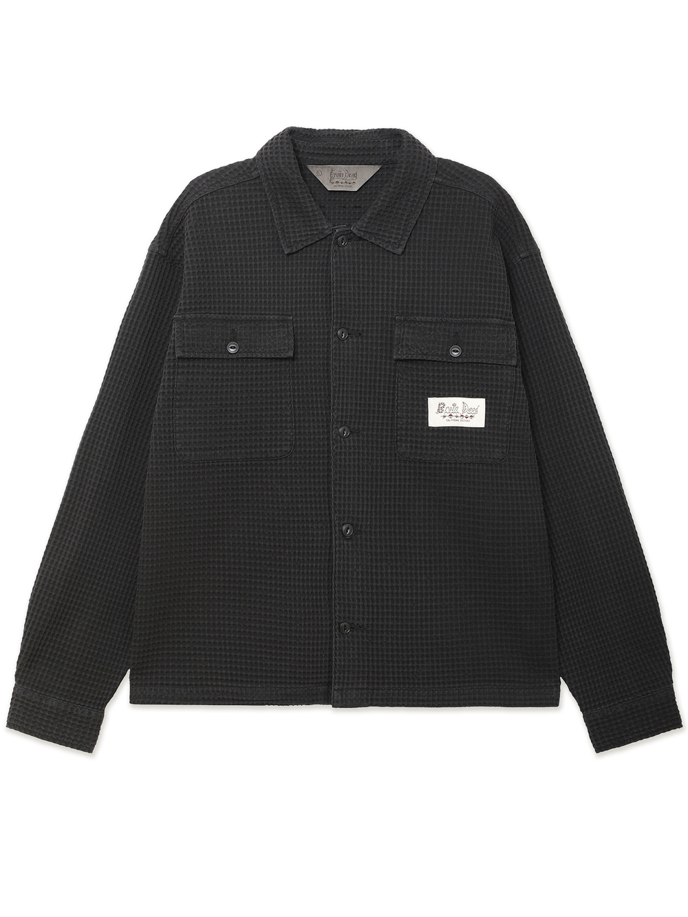 Рубашка Дл. Рукав Waffle Button Front Shirt