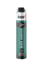 Клей-пена для строит.блоков и кирпича "KUDO PROFF 28+" 1000мл/900г полиуритан