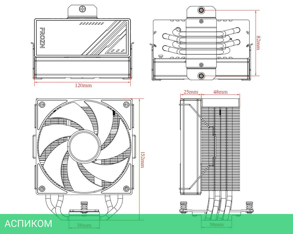 Кулер для процессора ID-Cooling FROZN A410 Black