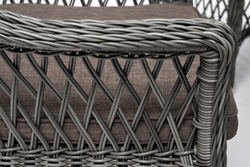 "Дольче" обеденная группа из искусственного ротанга, цвет графит