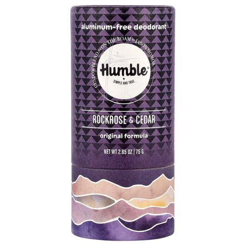 Humble Brands, Дезодорант без алюминия, каменная роза и кедр, 75 г (2,65 унции)
