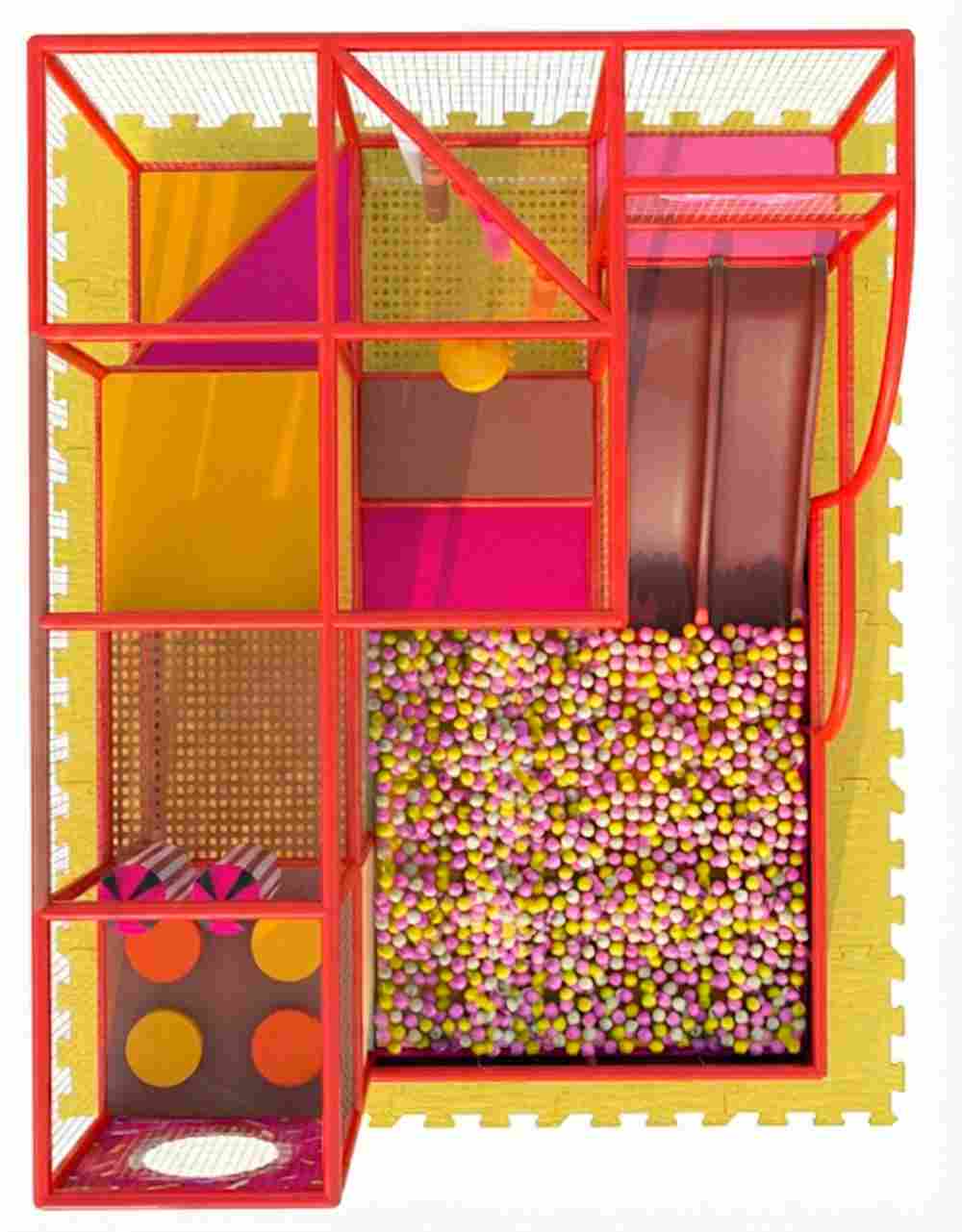 Детский уличный игровой лабиринт с крышей «Ваниль» 4,92×3,69×3,5 м