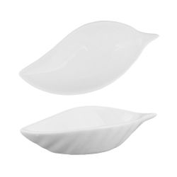 Соусник 20 мл 10*4,5 см h2 см "Лист" овальный белый фарфор P.L. Proff Cuisine [16]
