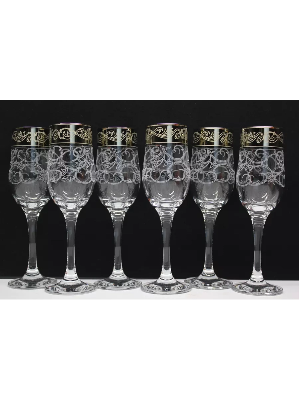 Бокалы для шампанского 6 штук Абстракция