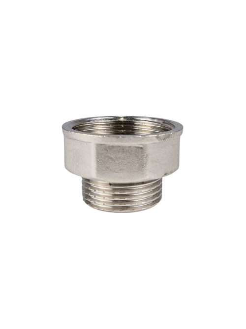 Переходник, латунь, внутренняя/наружная резьба 1 1/4"х1", никель, RTP