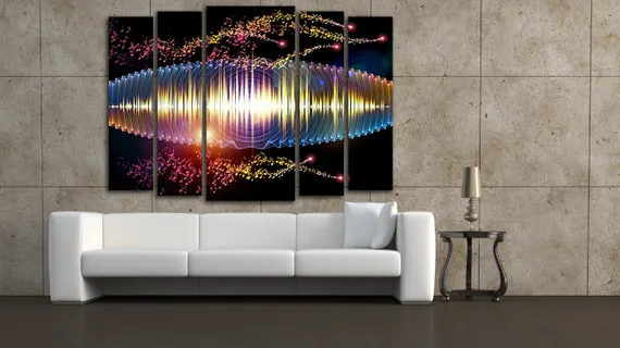 Модульная картина "Звуковые волны"