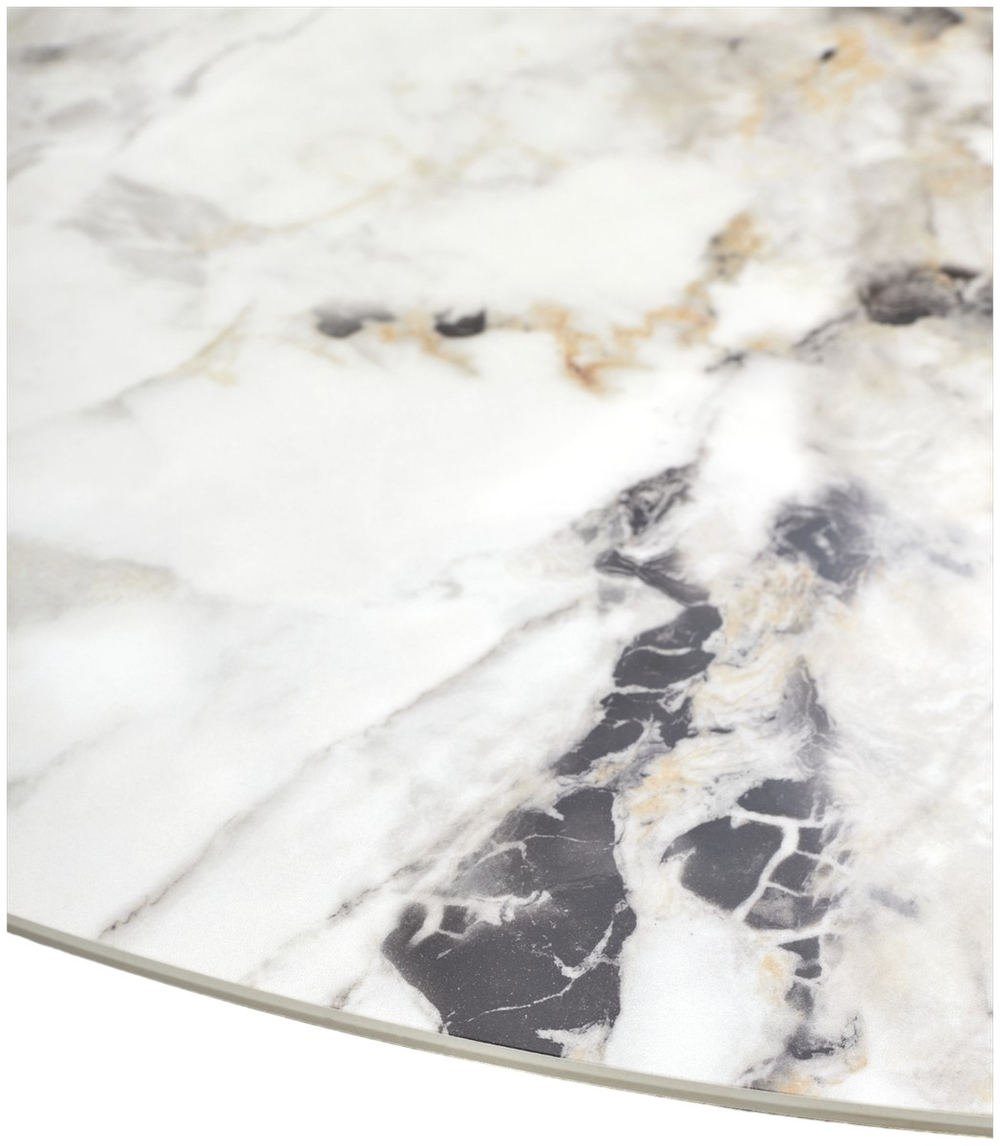 Стол М-City DISAUR Колизей D137 Арктика (Arctic Ocean), керамика, Черный