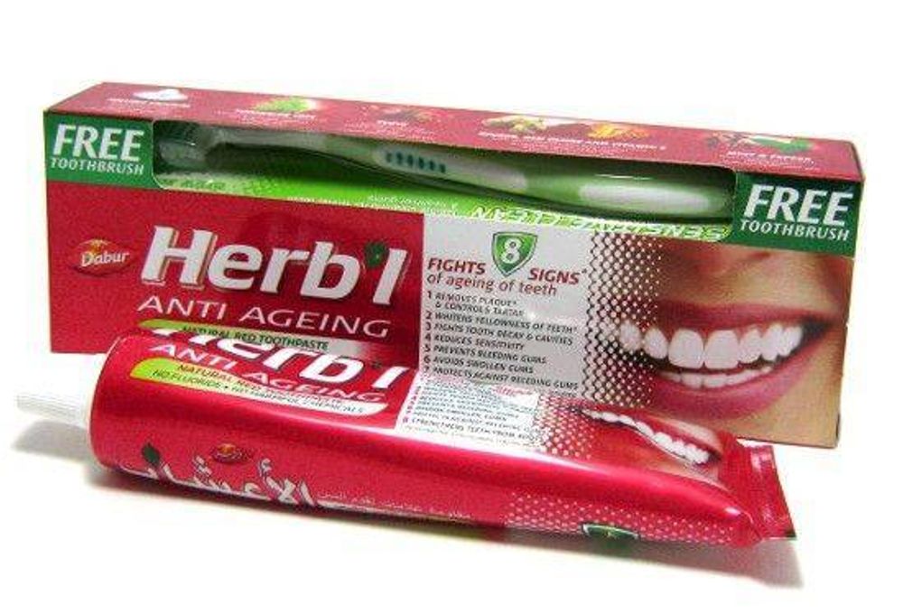 Зубная паста &quot; DABUR HERB&quot; С АНТИВОЗРАСТНЫМ ЭФФЕКТОМ , 100гр.