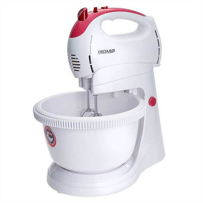 Миксер DELTA LUX DL-5071C белый с розовым